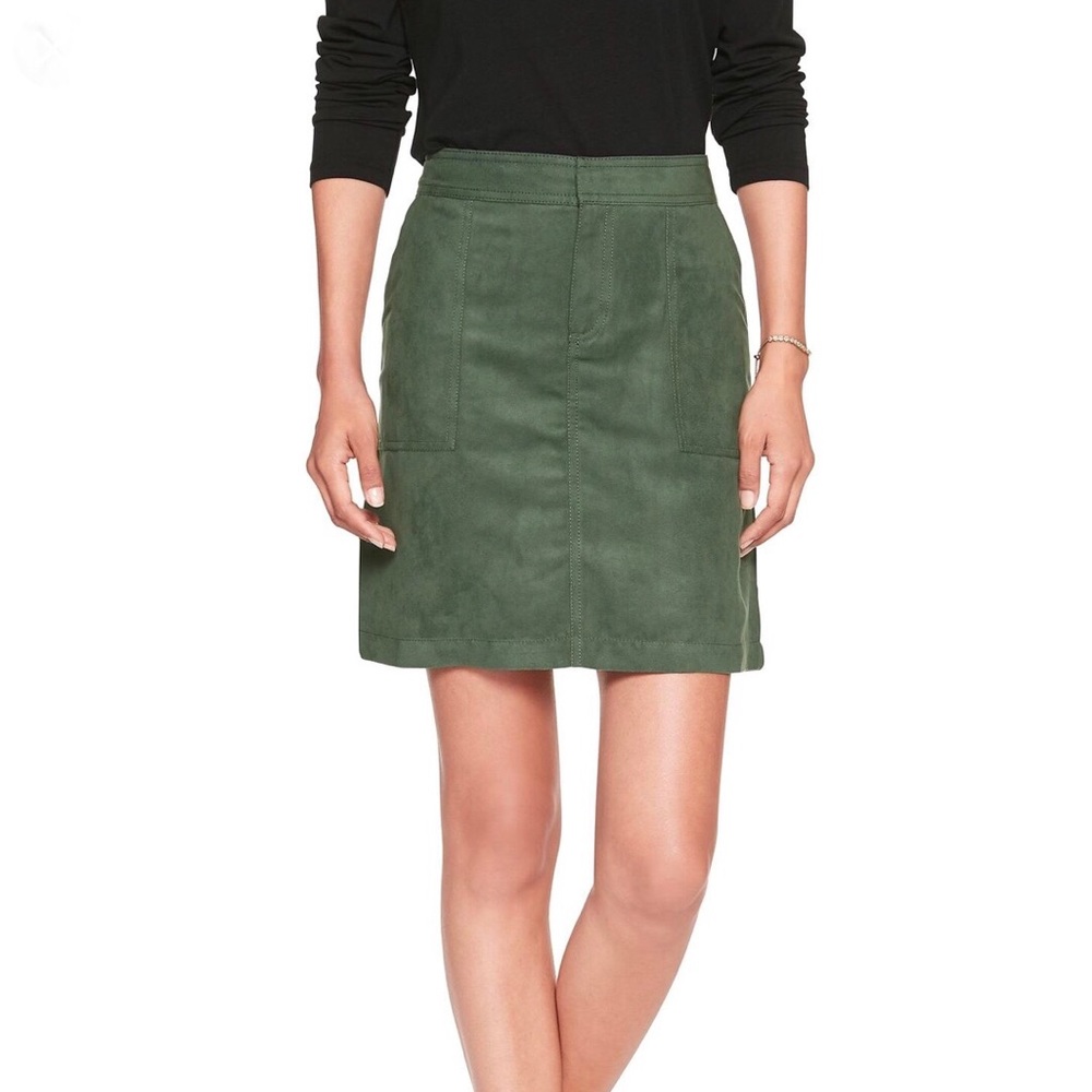 Vegan Suede A-Line Skirt